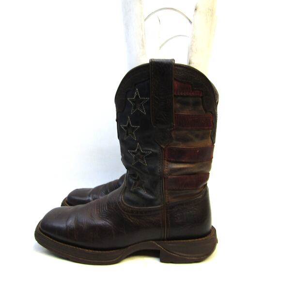 Durango Mens Size 8.5 M Brown Leather American Flag Cowboy Western Boots main image 9
